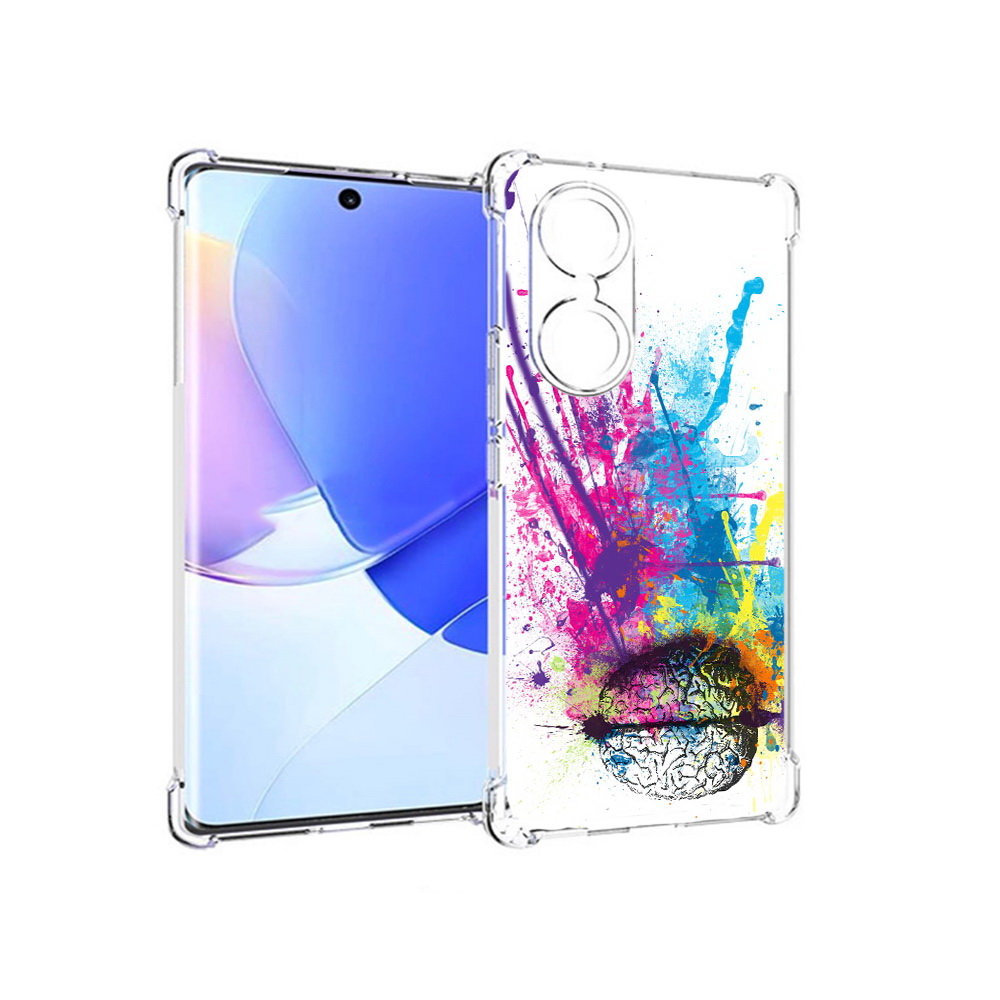 

Чехол MyPads Tocco для Honor 60 яркий красочный мозг, Прозрачный, Tocco