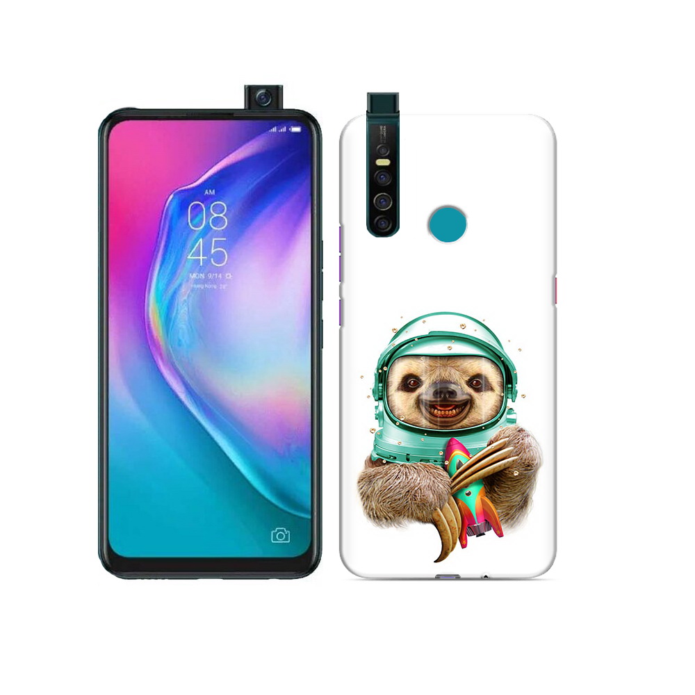 

Чехол MyPads Tocco для Tecno Camon 15 Pro Ленивец астронавт, Прозрачный, Tocco