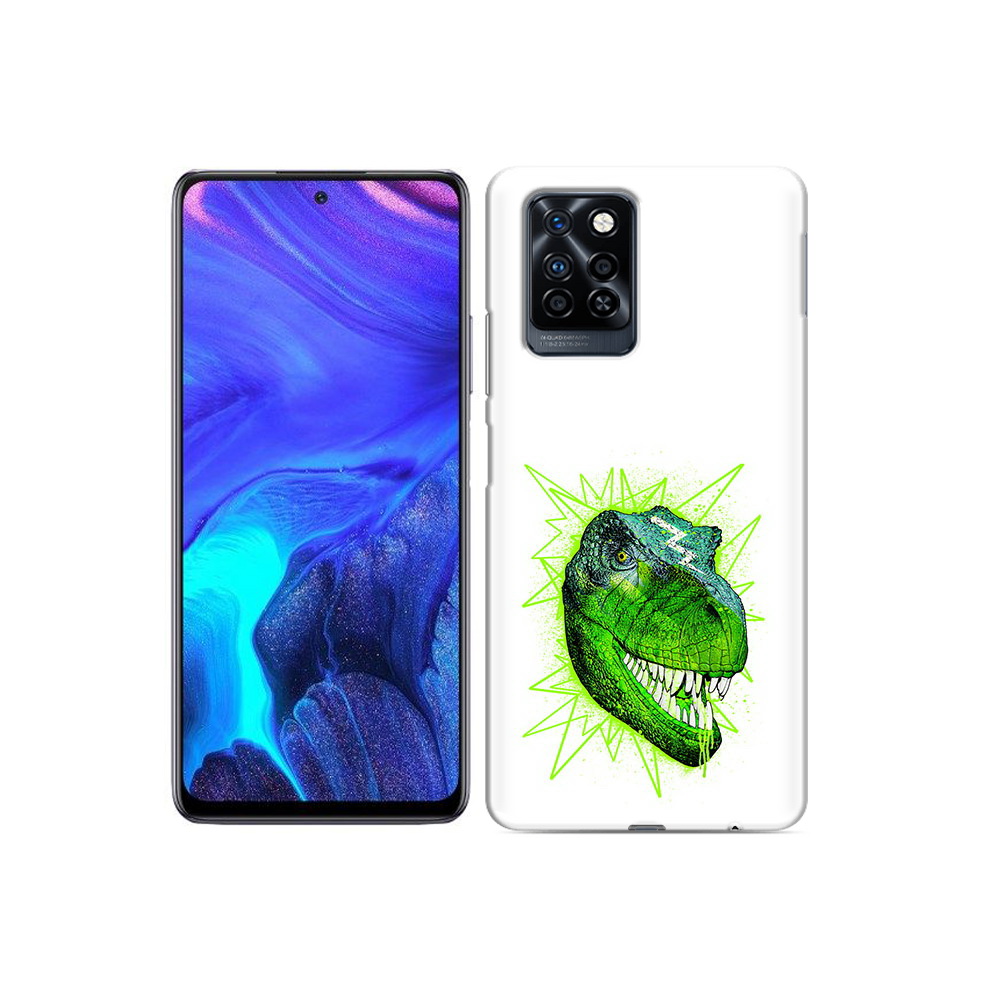 

Чехол MyPads Tocco для Infinix Note 10 Pro зеленый динозавр, Прозрачный, Tocco