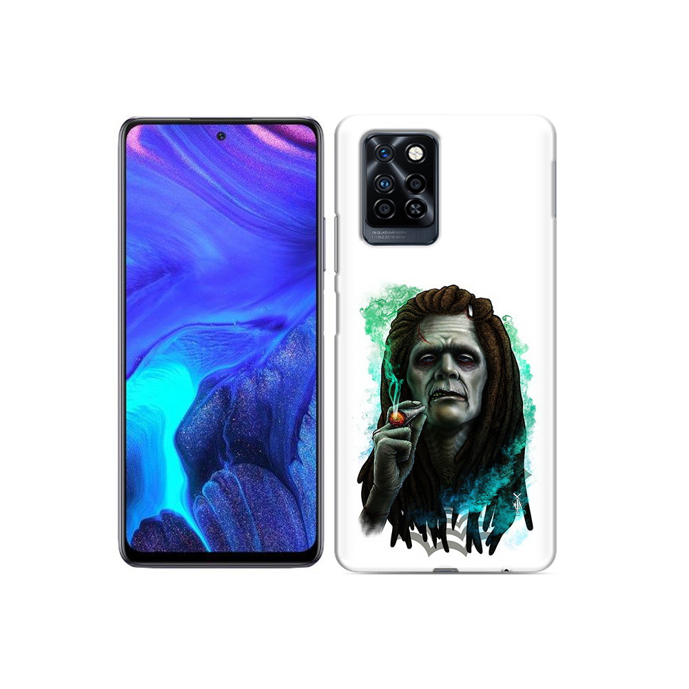 

Чехол MyPads Tocco для Infinix Note 10 Pro зеленый мужчина с сигаретой, Прозрачный, Tocco