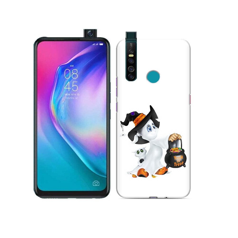 

Чехол MyPads Tocco для Tecno Camon 15 Pro Маленький призрак, Прозрачный, Tocco