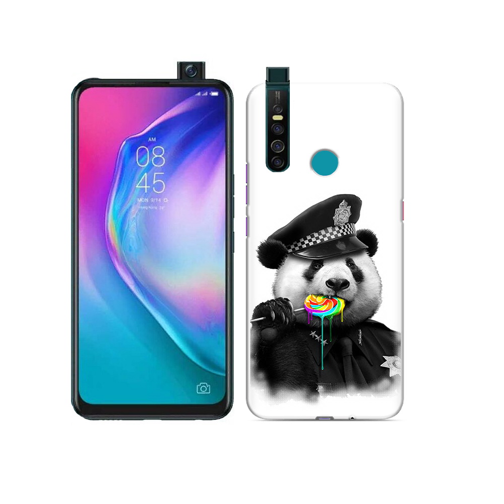 

Чехол MyPads Tocco для Tecno Camon 15 Pro Панда полиция, Прозрачный, Tocco