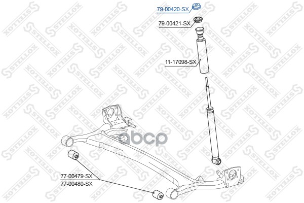

79-00420-SX_втулка амортизатора заднего!Toyota YARIS 05>