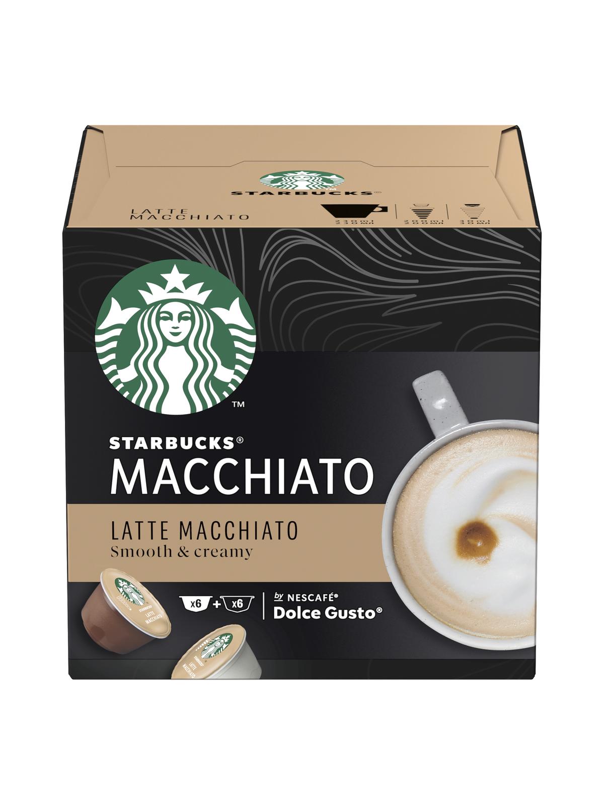 фото Набор starbucks latte macchiato капсулы стандарта nescafe dolce gusto 12 шт