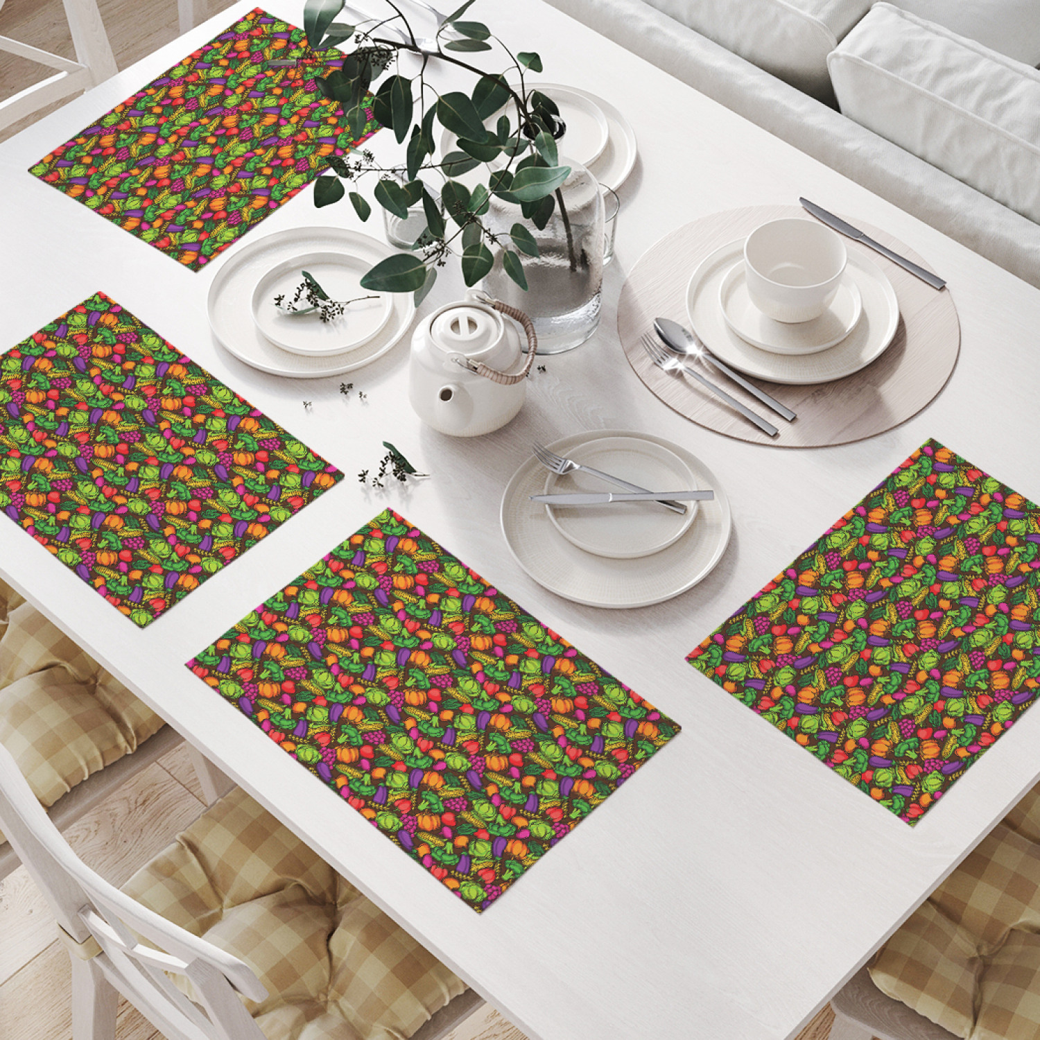 

Комплект салфеток JoyArty "Сезонные продукты" (32х46 см, 4 шт.), Зеленый, Сезонные продукты