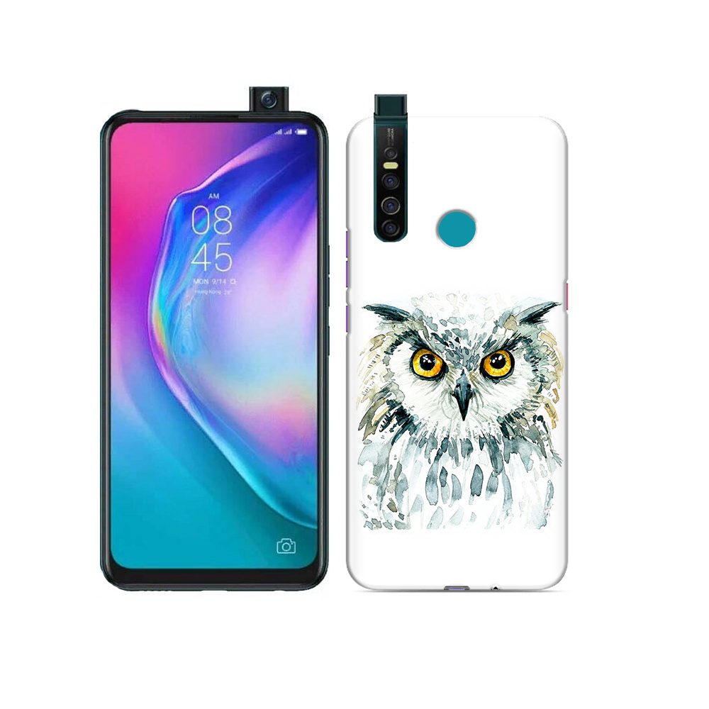 

Чехол MyPads Tocco для Tecno Camon 15 Pro Серьезная сова, Прозрачный, Tocco