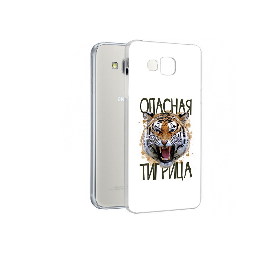 

Чехол MyPads Tocco для Samsung Galaxy A7 опасная тигрица, Прозрачный, Tocco