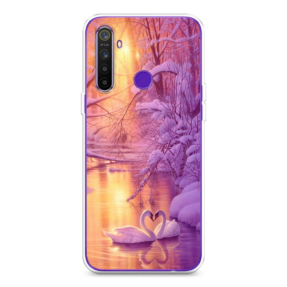 

Чехол на Realme 5 "Зима 1", Фиолетовый;желтый, 251550-2