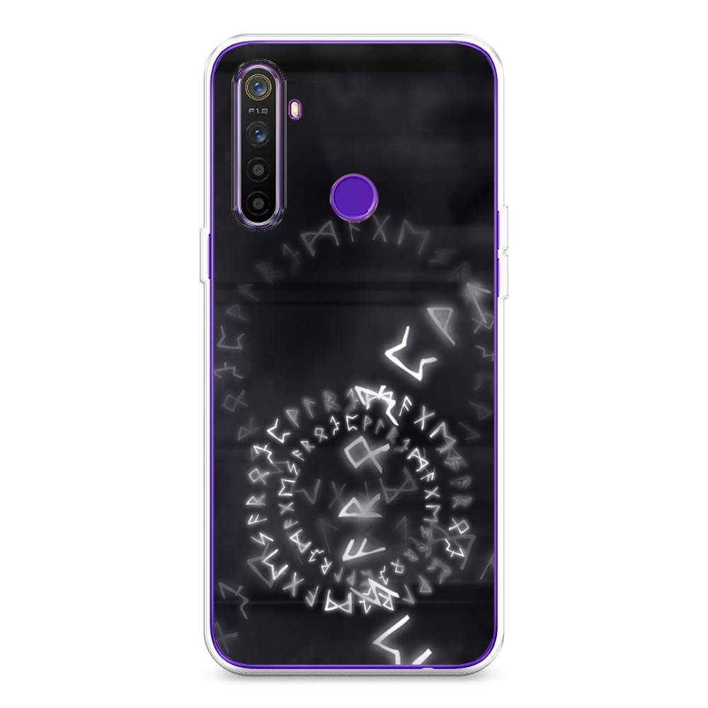 

Чехол на Realme 5 "Руны", Серый;черный, 251550-3