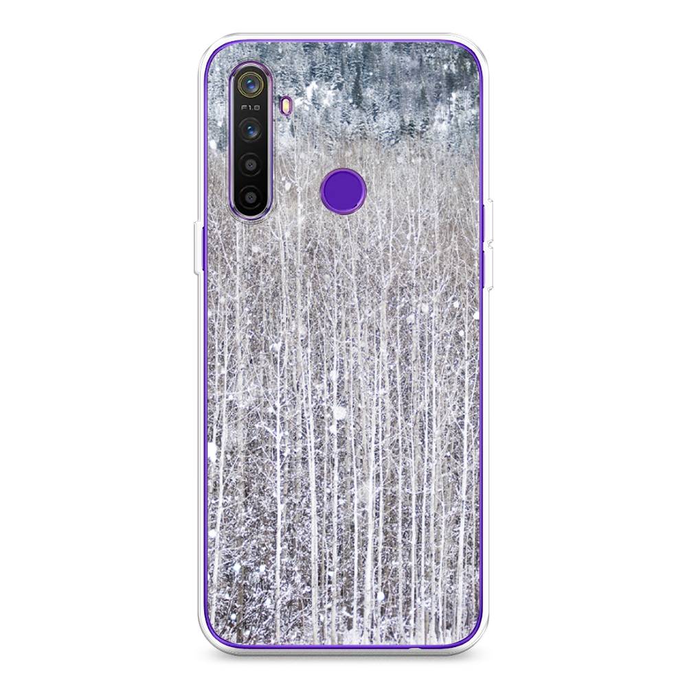 

Чехол на Realme 5 "Снежный лес", Бежевый;серый;белый, 251550-5