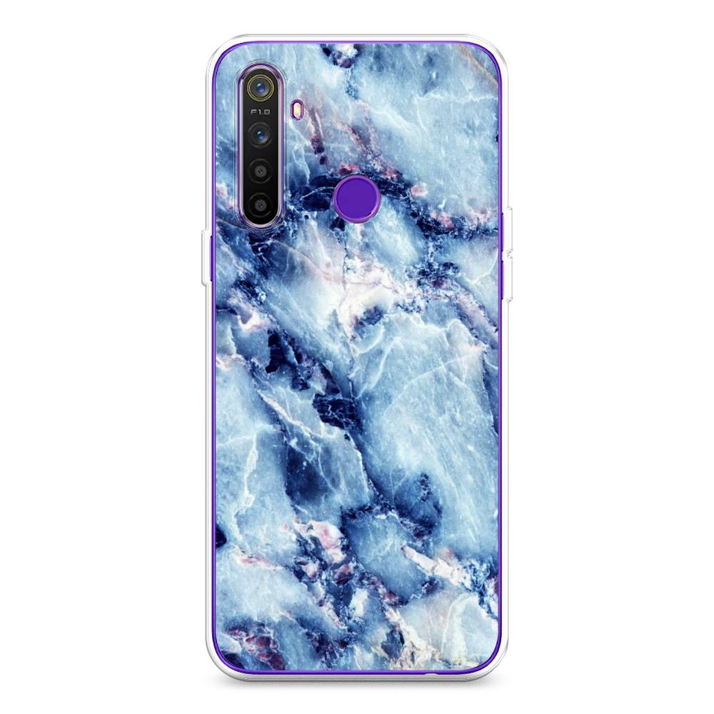 

Чехол на Realme 5 "Мрамор с синими прожилками", Синий, 251550-3