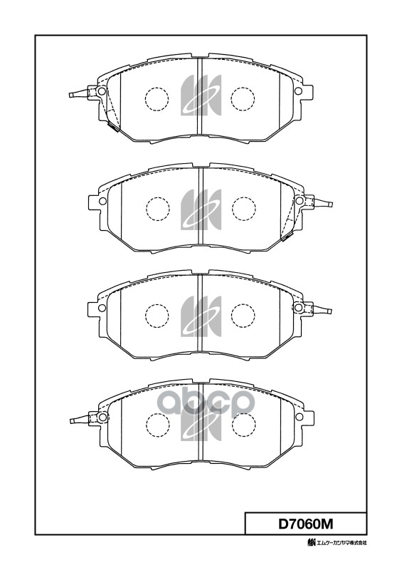 

Колодки Тормозные Дисковые Пер. Subaru Legacy Bpe 03- D7060m MK KASHIYAMA D7060M