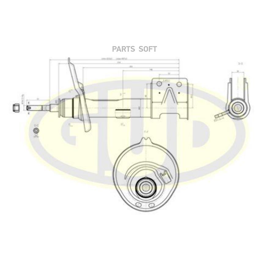 

GUD GSA333769 Амортизатор pgt 308 07- лев пер.