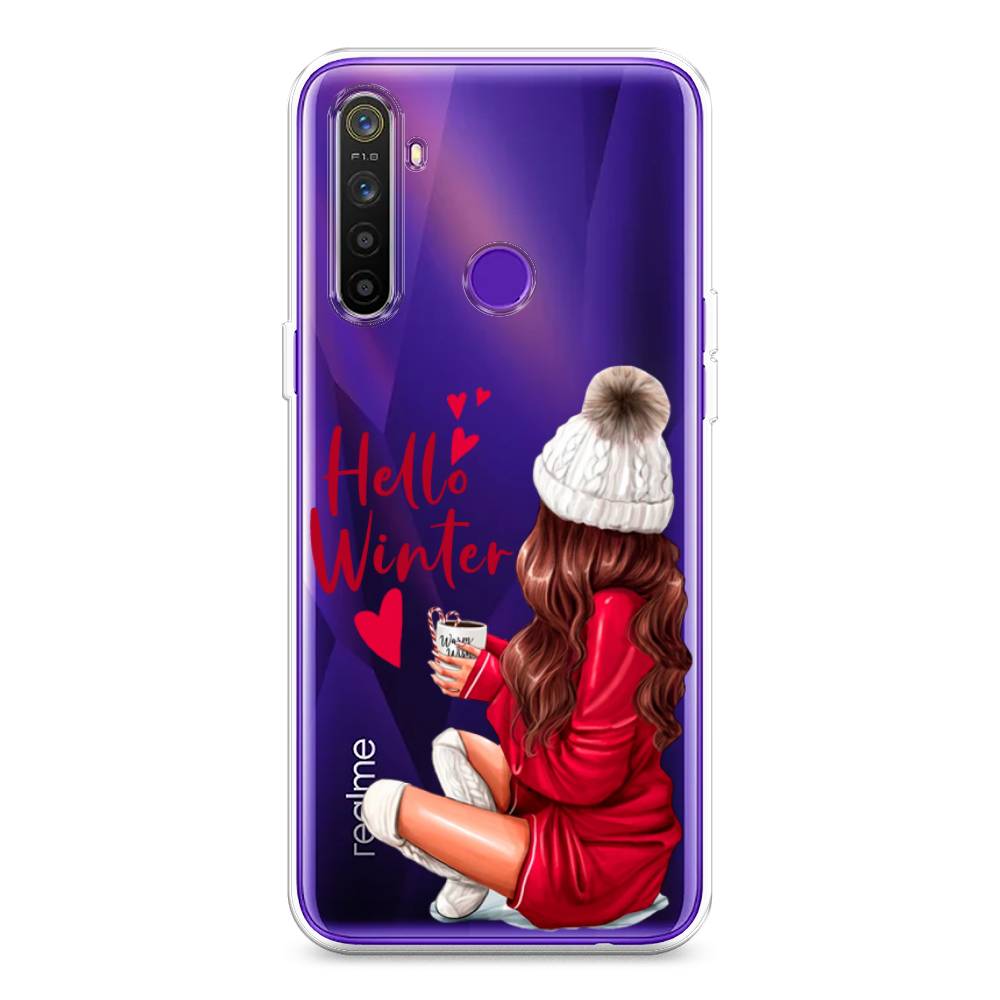 

Чехол на Realme 5 "Hello winter", Красный;белый;коричневый, 251550-5