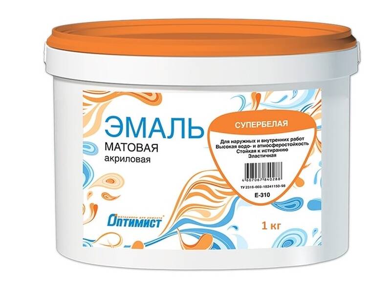 Эмаль Е310 ОПТИМИСТ матовая 1кг OPE018 593₽