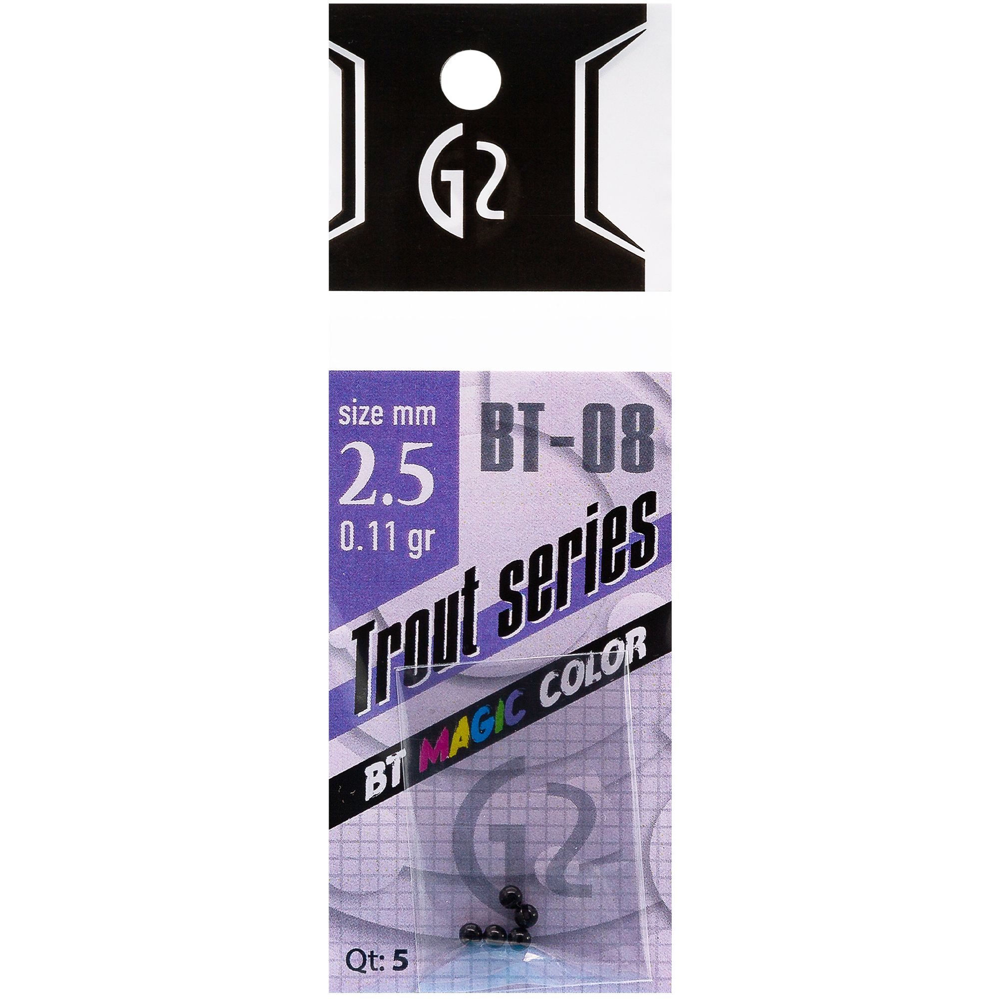 

Вольфрамовые грузила G2 Bt Magik Color 0.11 гр цвет Чёрный, 5 шт, Черный, Bt Magic Color