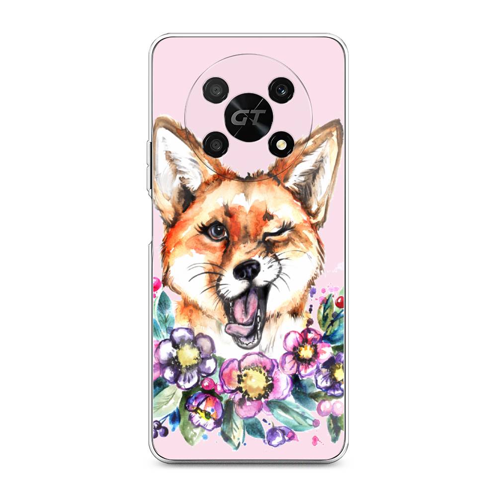 

Чехол Awog на Honor X40 GT "Подмигивающая лиса", Оранжевый, 6120150-10