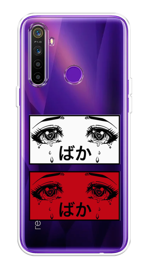 

Чехол на Realme 5 "Красные глаза манга", Красный;белый;черный, 251550-4
