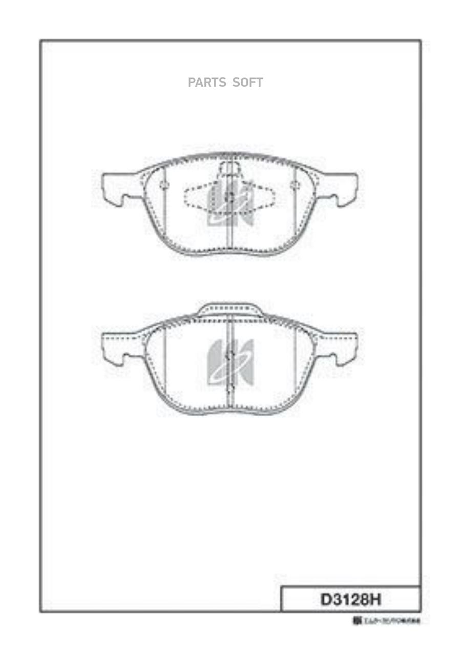 

Колодки Тормозные Диск Перед Ford Focus Ii/Iii 04 D3128h MK KASHIYAMA D3128H