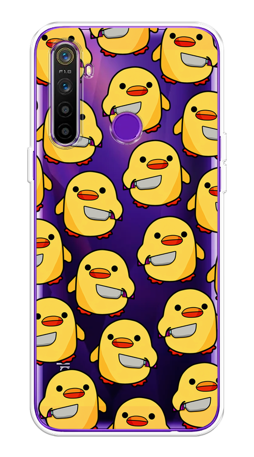 

Чехол на Realme 5 "Утка с ножом", Прозрачный;желтый;оранжевый, 251550-1