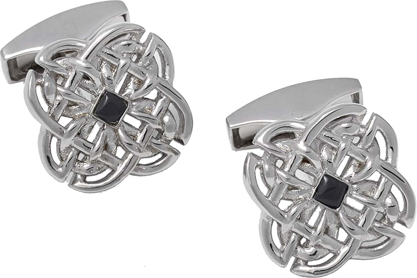 

Запонки из серебра с ониксом Tateossian CL7738, CL7738