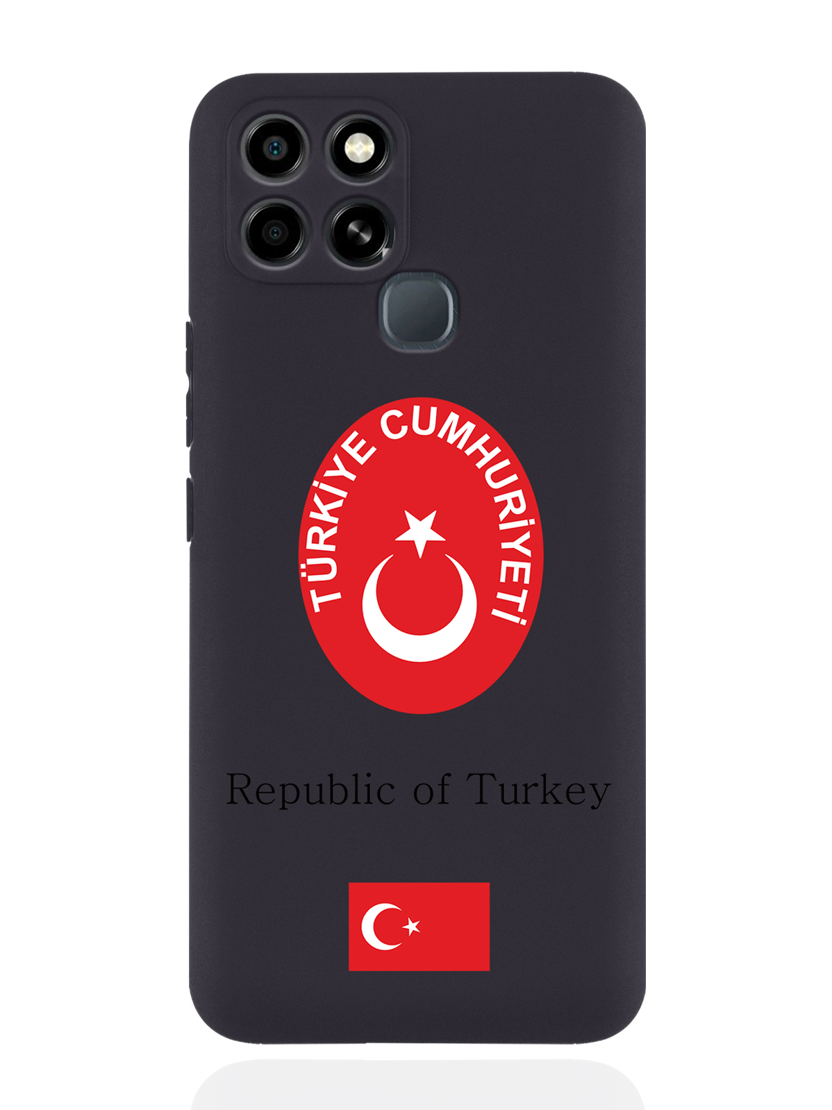 

Чехол SignumCase для Infinix Smart 6 Герб Турции черный, Красный;белый;черный