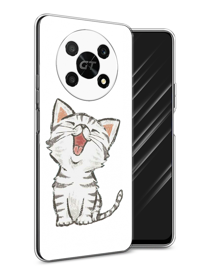 

Чехол Awog на Honor X40 GT "Котенок рисованный", Серый;белый, 6120150-1