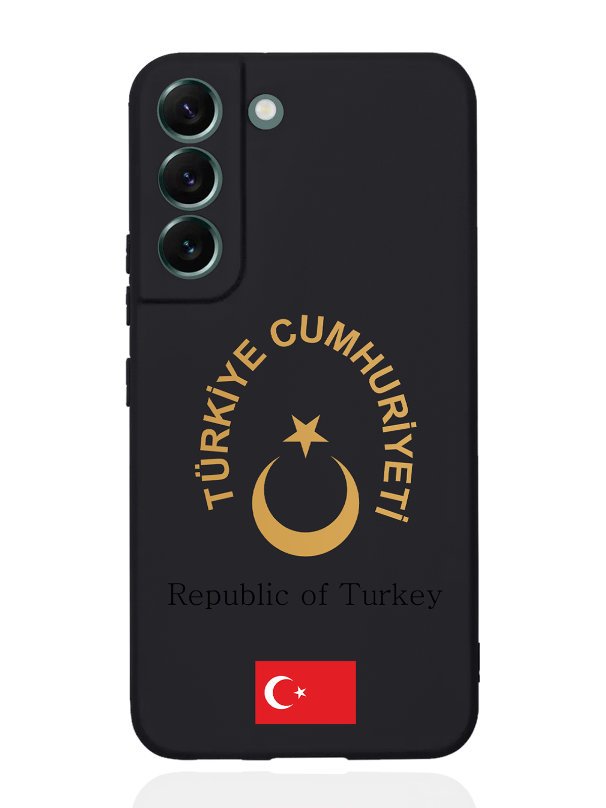 

Чехол SignumCase для Samsung Galaxy S22+ Золотой Герб Турции черный, Золотистый;черный