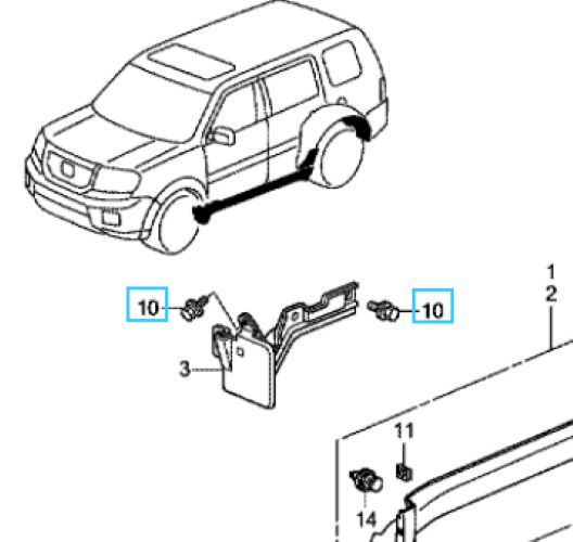 

Болт фланец 10X25, HONDA, Оригинал, 1 шт., 1