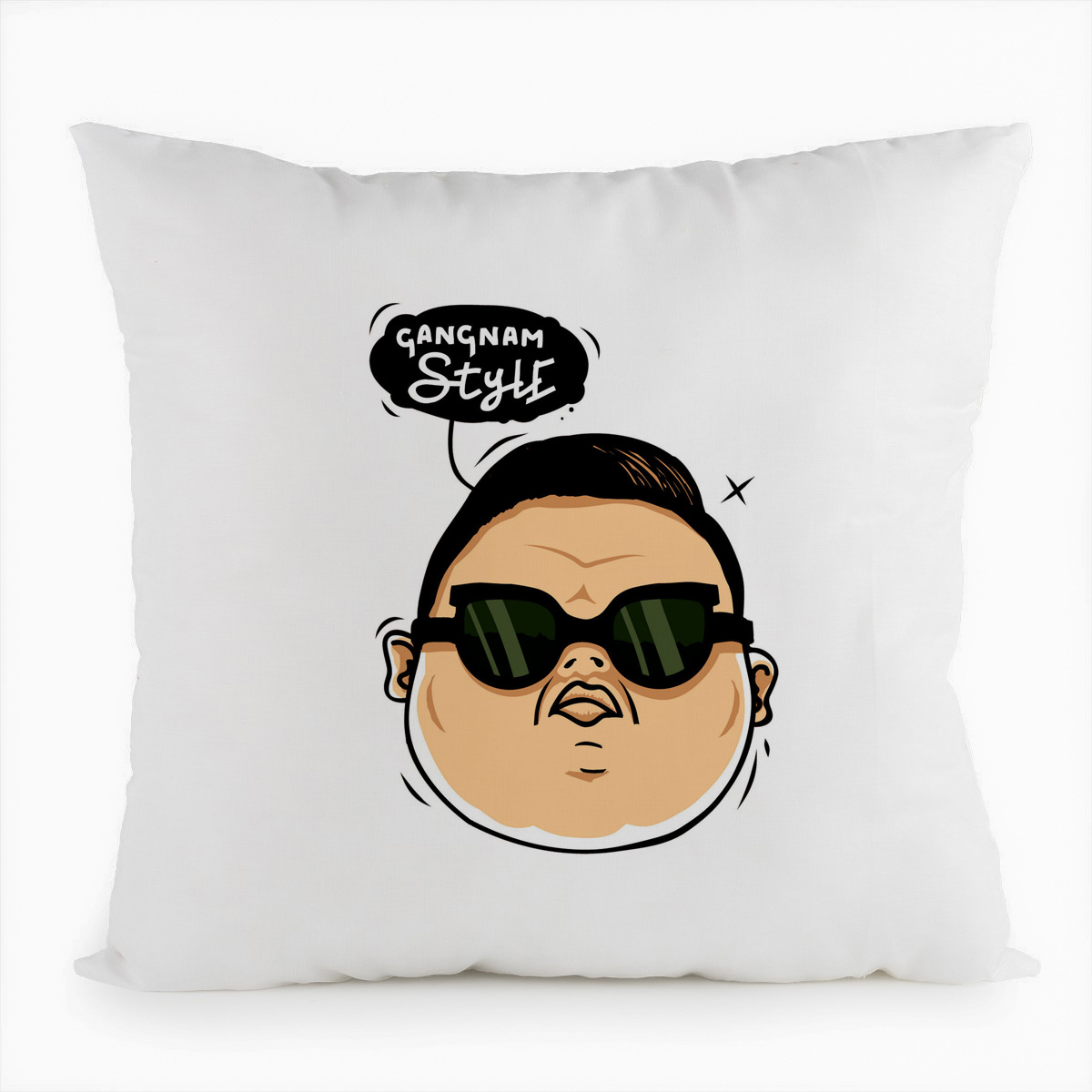 

Подушка белая CoolPodarok Прикол. Gangnam style, Белый