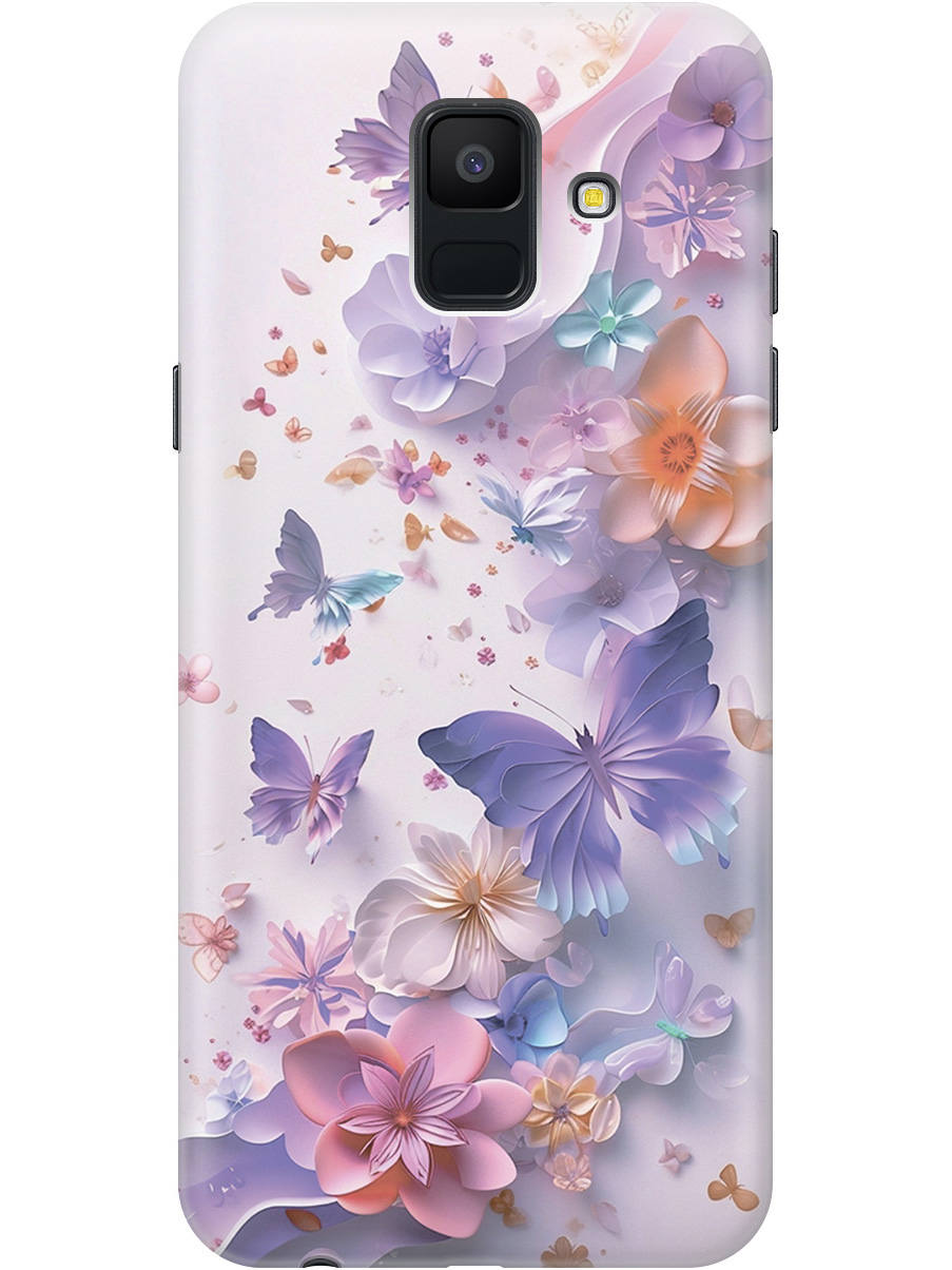 

Силиконовый чехол на Samsung Galaxy A6 (2018) с принтом 874003, Прозрачный;розовый;фиолетовый, 717872022