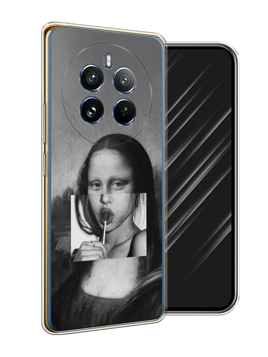 

Чехол Awog на Realme 12 Pro/Realme 12 Pro Plus "Mona Lisa sucking lollipop", Серый, 2516250-1