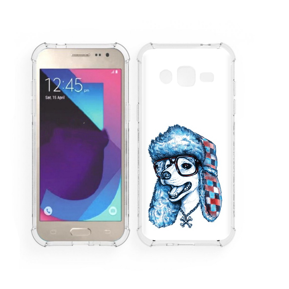

Чехол MyPads Tocco для Samsung Galaxy J2 зимний пес (PT226924.572.362), Прозрачный, Tocco