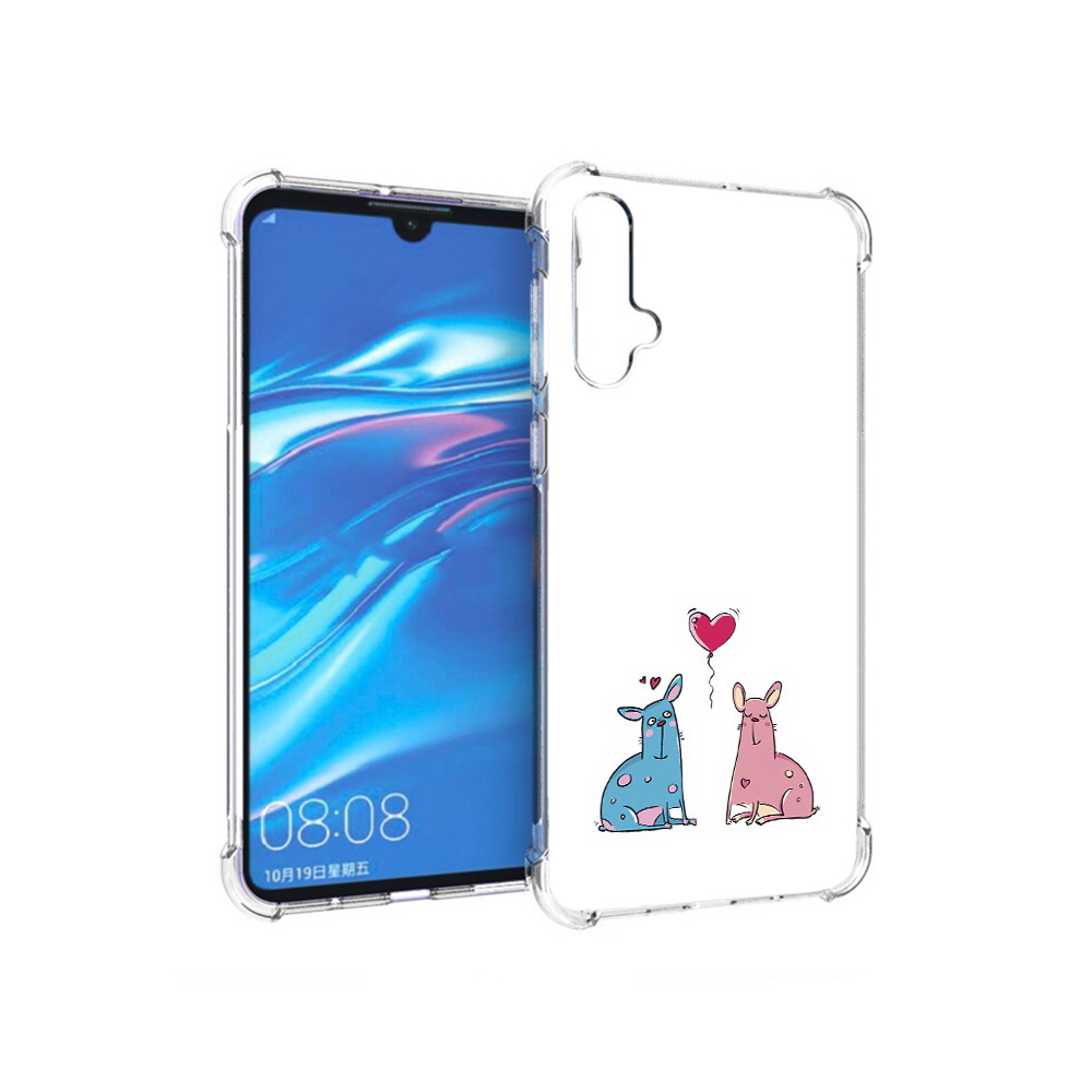 

Чехол MyPads Tocco для Huawei Nova 5 Лама любовь, Прозрачный, Tocco