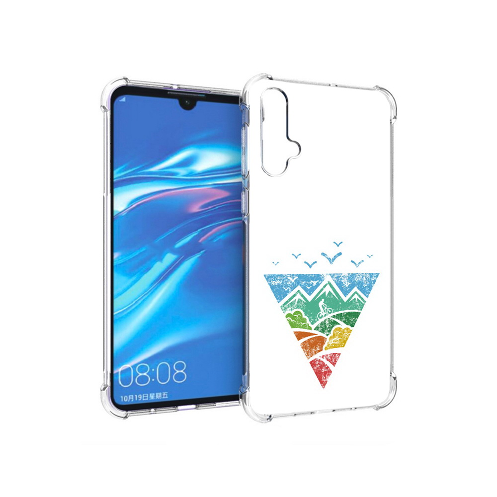 

Чехол MyPads Tocco для Huawei Nova 5 Лес земля море чайки, Прозрачный, Tocco