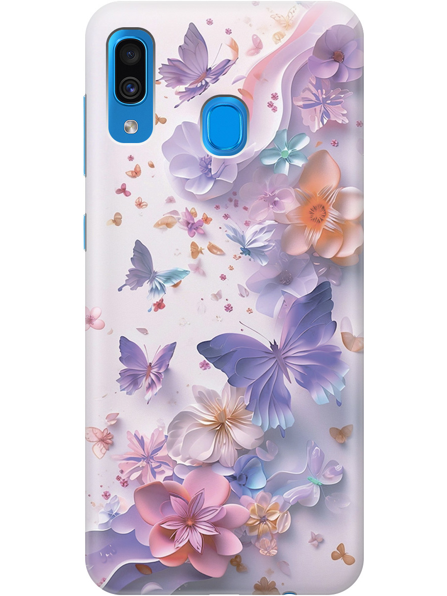 

Силиконовый чехол на Samsung Galaxy A20 / A30 с принтом 873953, Прозрачный;розовый;фиолетовый, 720772122