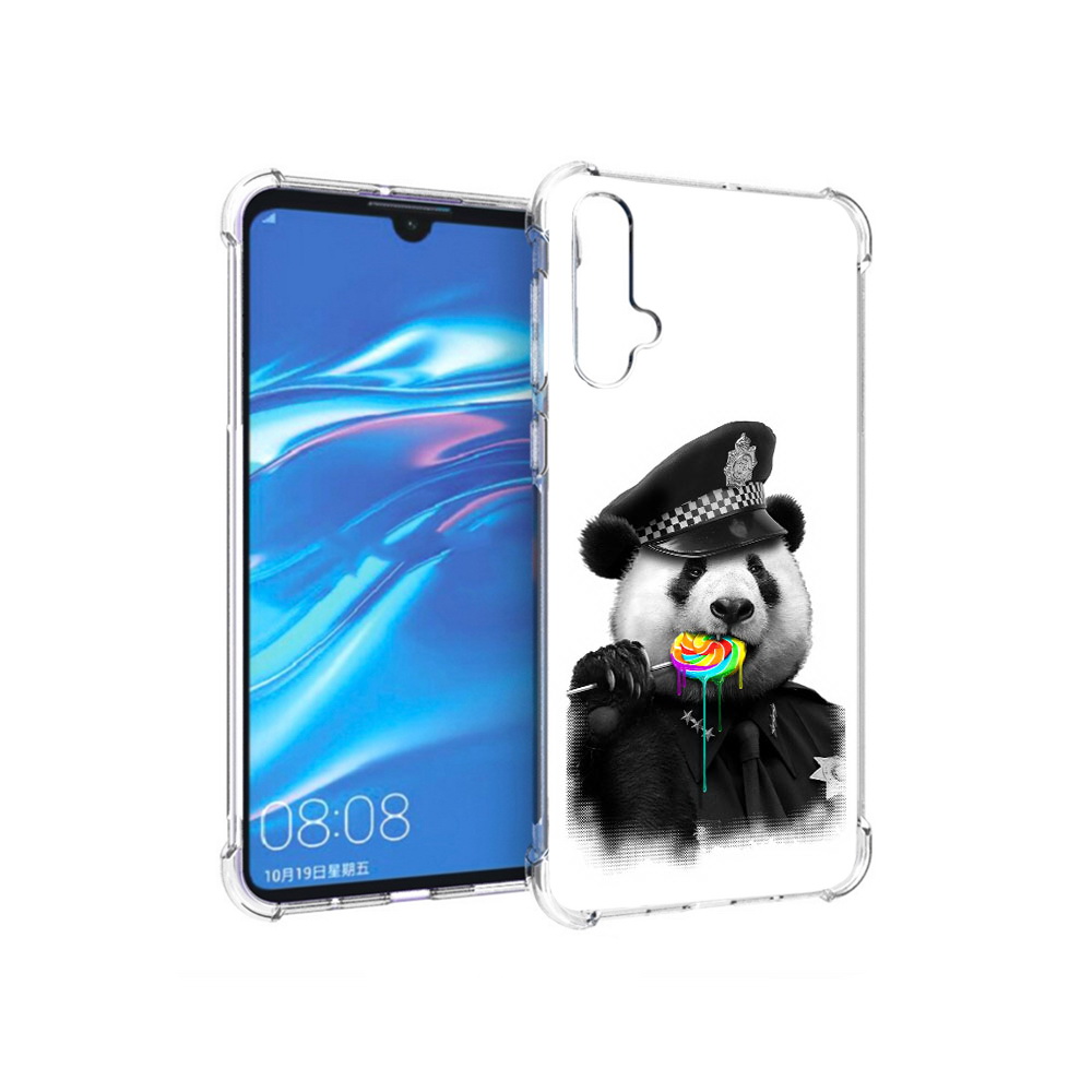 Чехол MyPads Tocco для Huawei Nova 5 Панда полиция