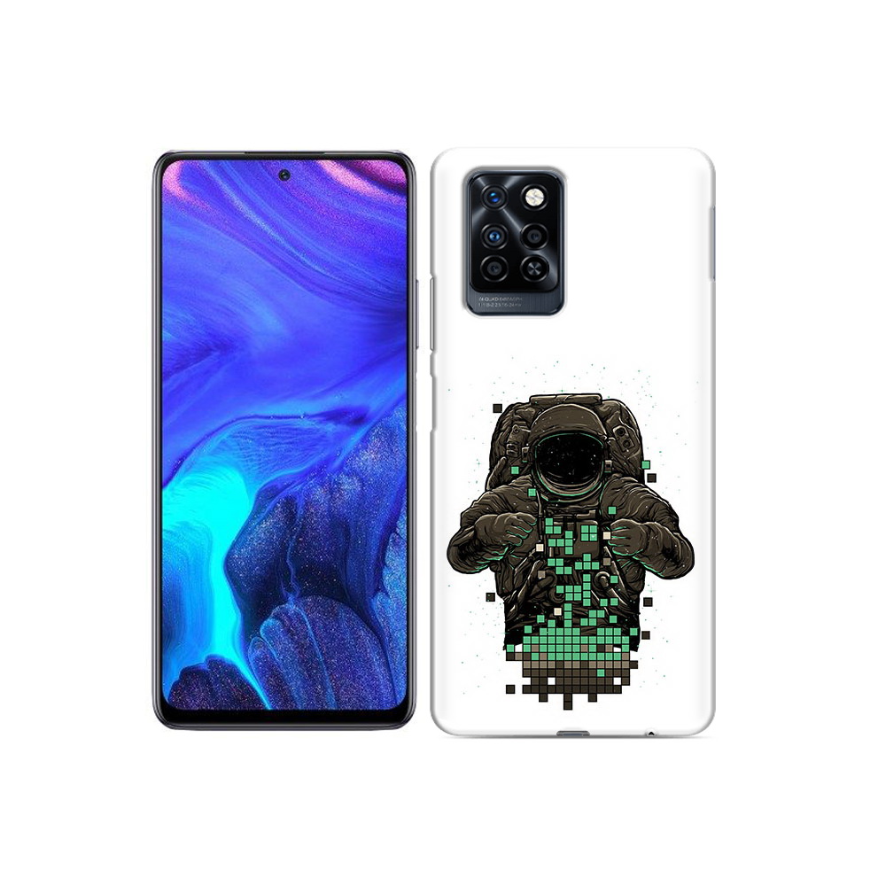 Чехол MyPads Tocco для Infinix Note 10 Pro космонавт с пикселями