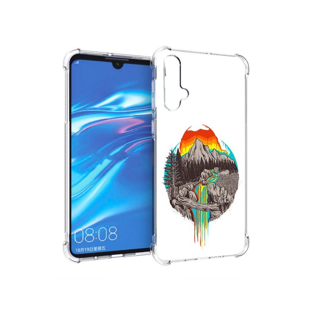 

Чехол MyPads Tocco для Huawei Nova 5 Радужный водопад, Прозрачный, Tocco