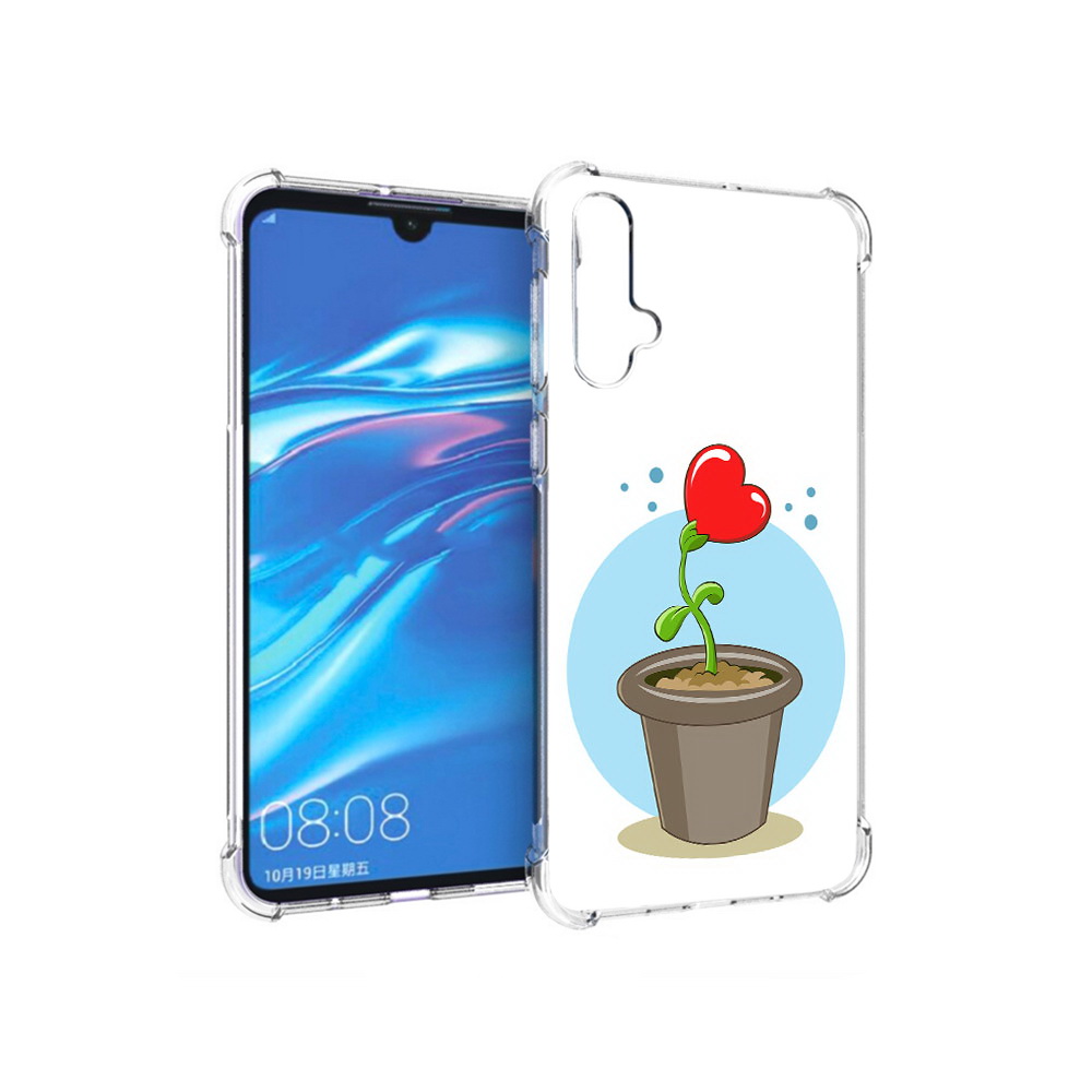

Чехол MyPads Tocco для Huawei Nova 5 Растение любви 14 февраля, Прозрачный, Tocco