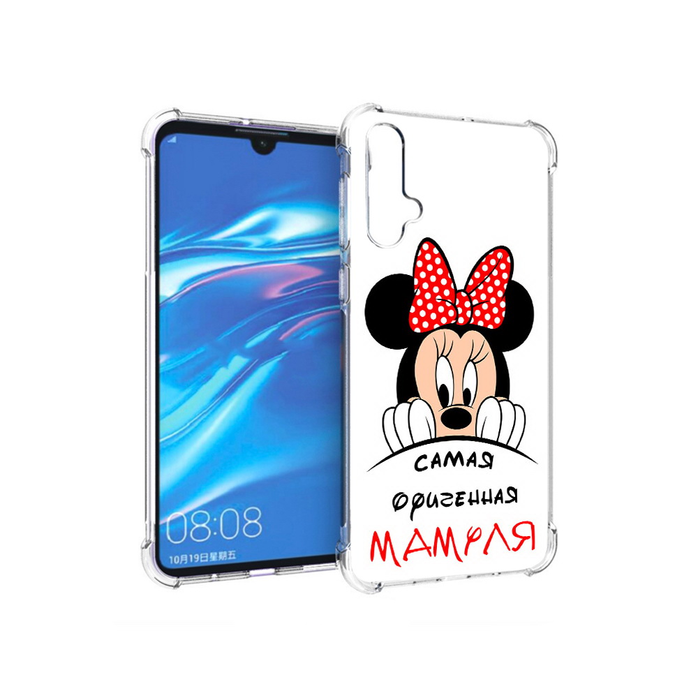 

Чехол MyPads Tocco для Huawei Nova 5 Самая лучшая мамуля Мини Маус, Прозрачный, Tocco
