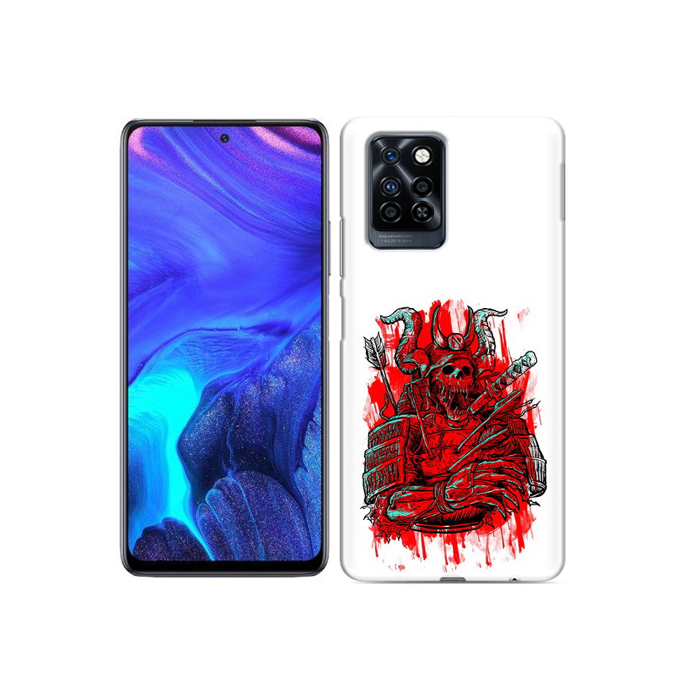 

Чехол MyPads Tocco для Infinix Note 10 Pro красный скелет воин, Прозрачный, Tocco