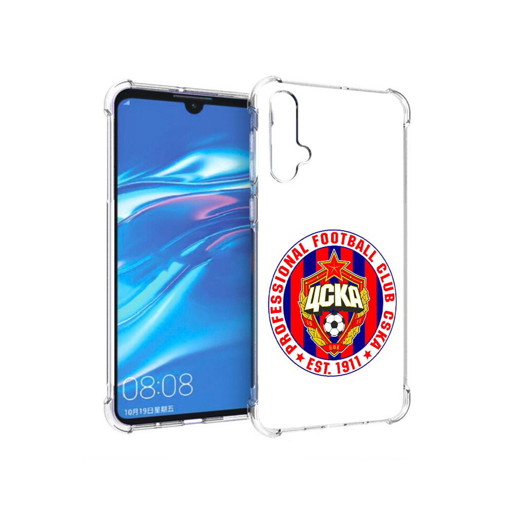 

Чехол MyPads Tocco для Huawei Nova 5 ФК ЦСК логотип, Прозрачный, Tocco