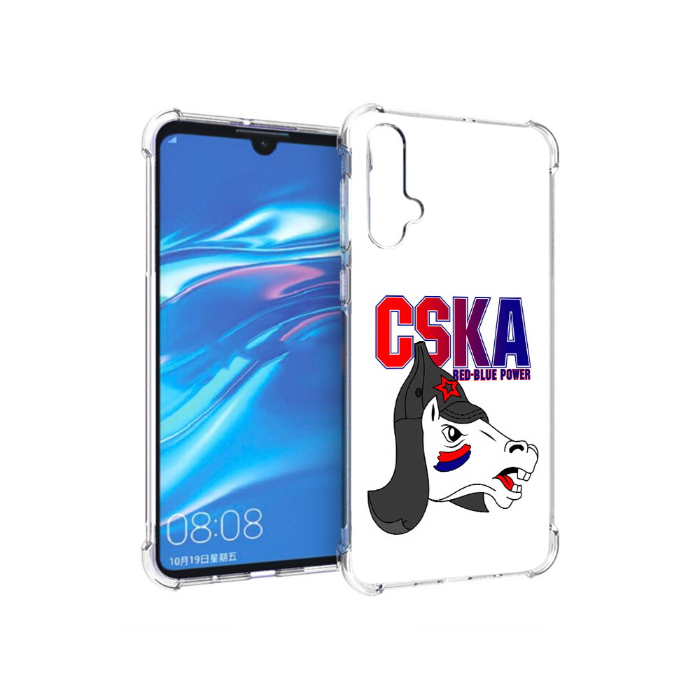 

Чехол MyPads Tocco для Huawei Nova 5 ФК ЦСК лошадка россия, Прозрачный, Tocco