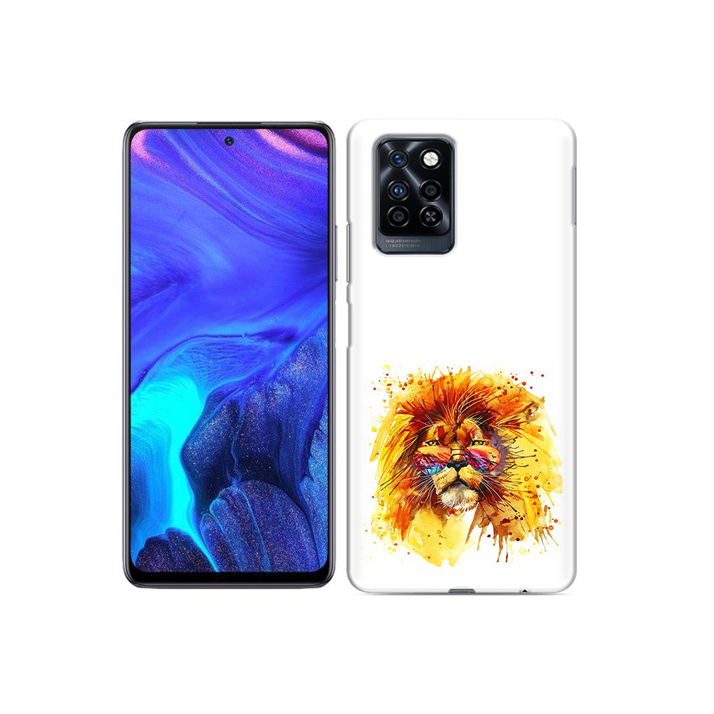 

Чехол MyPads Tocco для Infinix Note 10 Pro лев в очках, Прозрачный, Tocco