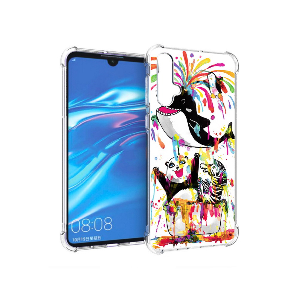 

Чехол MyPads Tocco для Huawei Nova 5 Хиппи кит, Прозрачный, Tocco