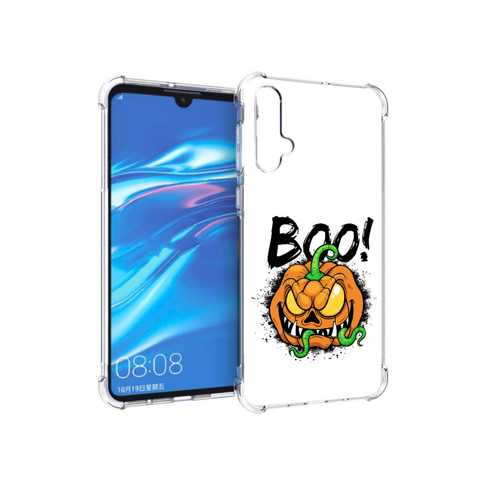 

Чехол MyPads Tocco для Huawei Nova 5 Хэллоуин бу, Прозрачный, Tocco