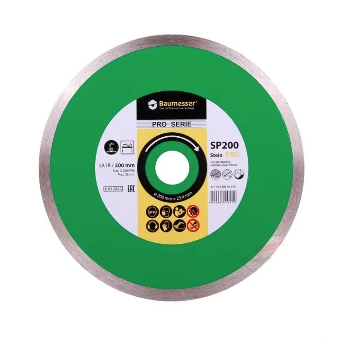 

Baumesser Круг алмазный 1A1R 180*2*5*25.4 Baumesser Stein