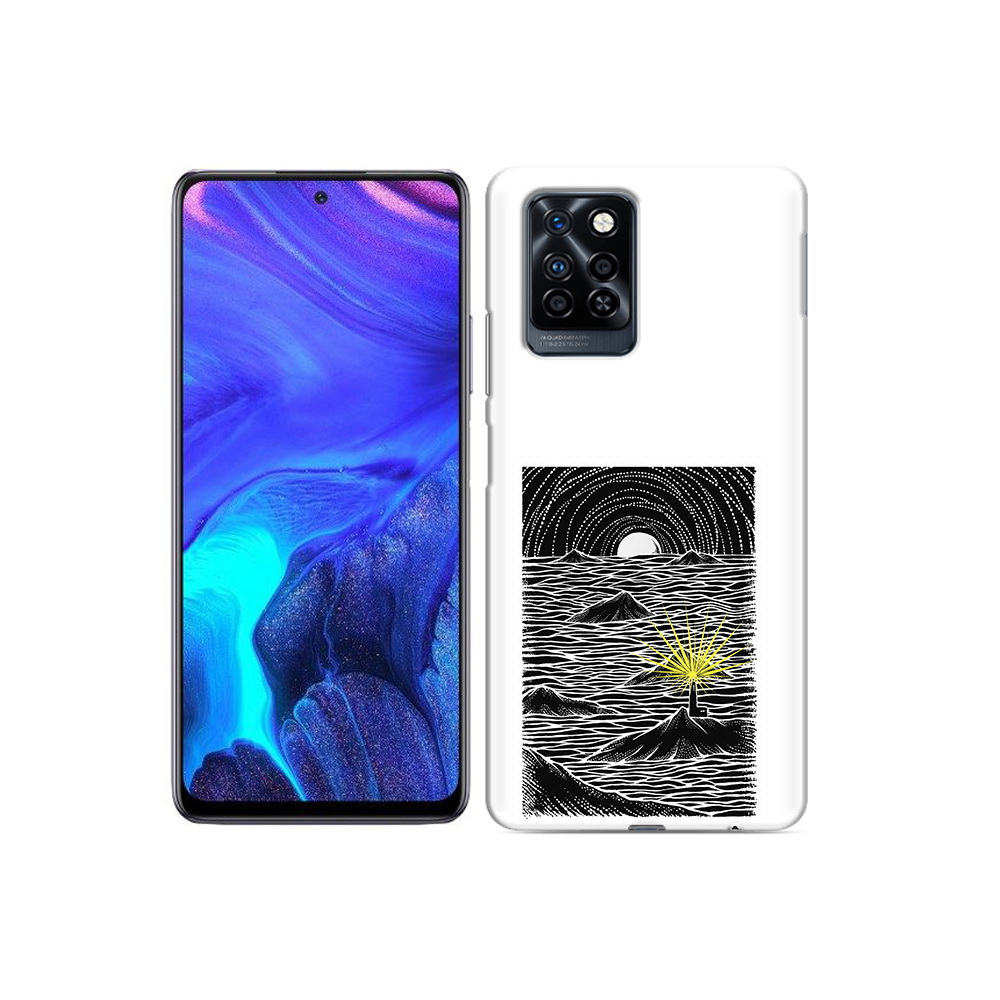 

Чехол MyPads Tocco для Infinix Note 10 Pro маяк в черно белом море, Прозрачный, Tocco