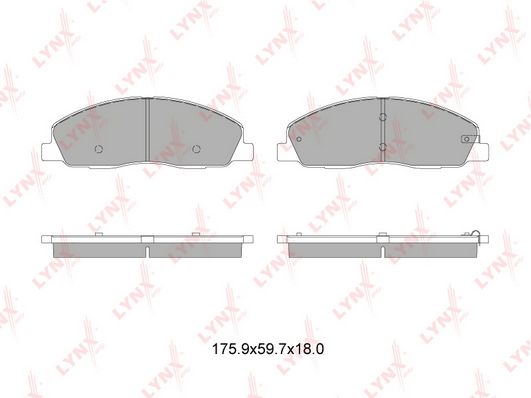 Тормозные колодки LYNXauto передние для ГАЗ ГАЗель Next 2013 BD4609 100056930181